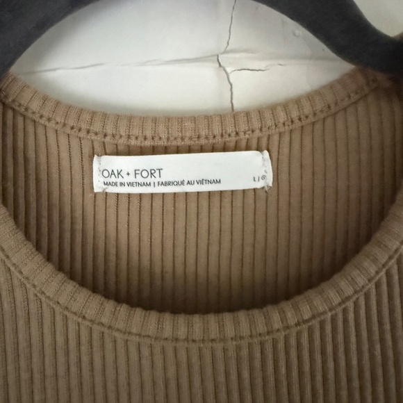 Oak + Fort Ribbed Racerback Tank | Size L | Dark Beige - Picture 4 of 6